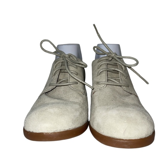 Born Women's Shoes Size 11 Gray Leather Upper Lace Up Slip On Block Heel - Picture 4 of 12